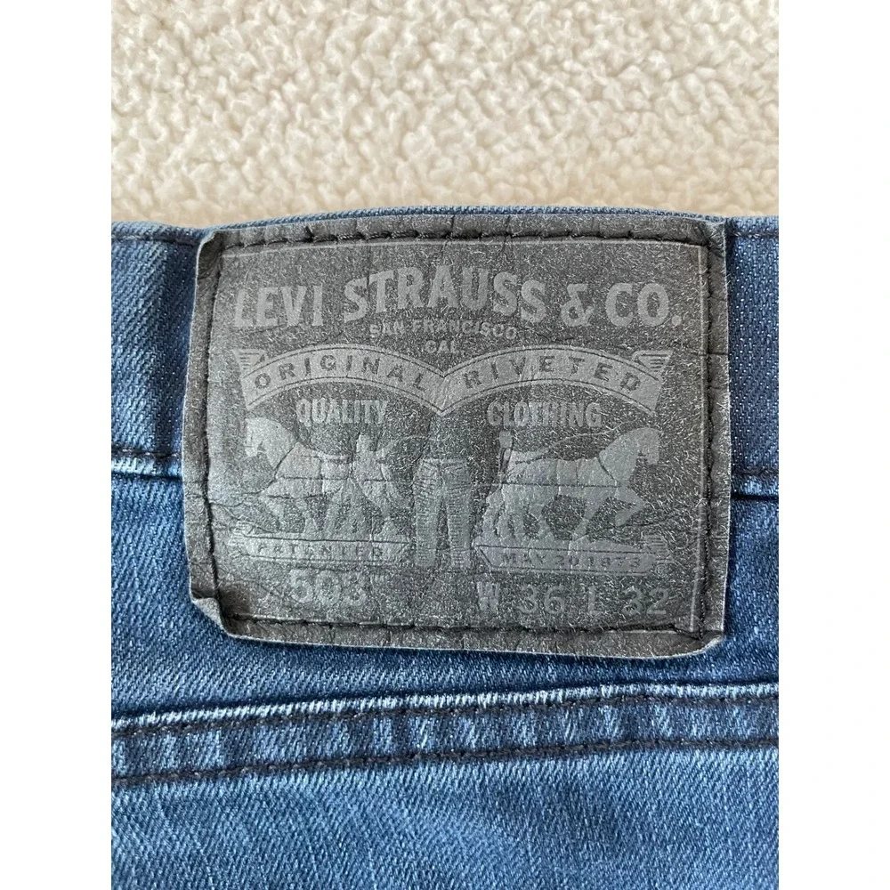 Levi's Mens 36 Regular Taper 508 Jeans Blue Indigo Stretch Denim 88508-0026
